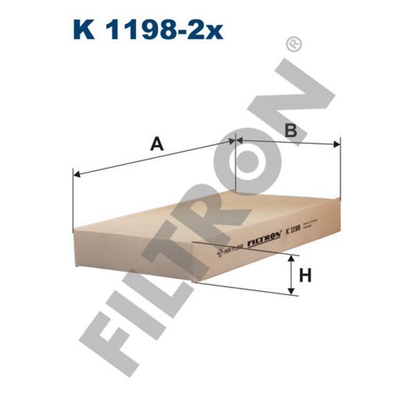 Filtre d'habitacle Filtron K1198-2X Filtre d'habitacle Filtron K1198-2X
