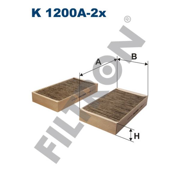 Filtre d'habitacle Filtron K1200A-2X Filtre d'habitacle Filtron K1200A-2X