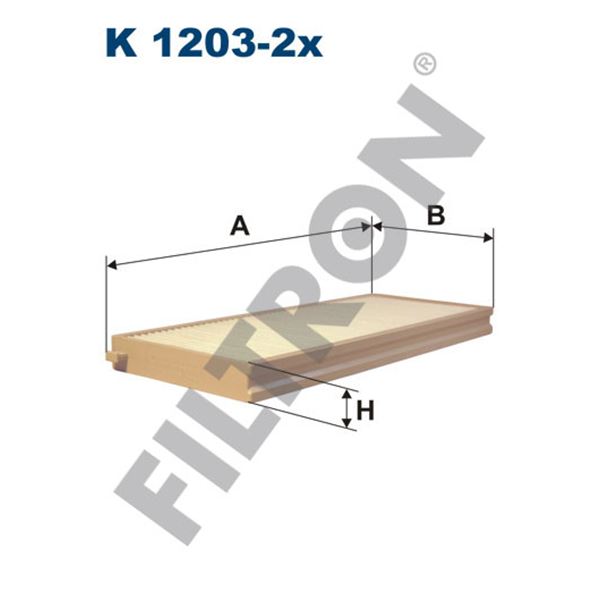 Filtre d'habitacle Filtron K1203-2X Filtre d'habitacle Filtron K1203-2X
