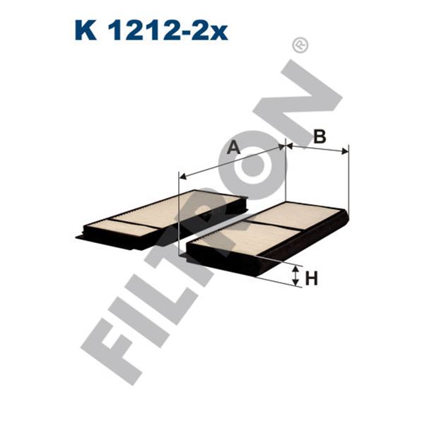 Filtre d'habitacle Filtron K1212-2X Filtre d'habitacle Filtron K1212-2X