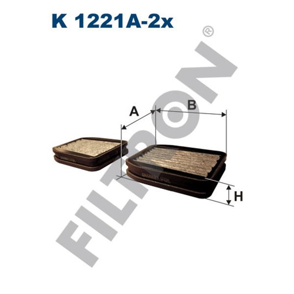 Filtre d'habitacle Filtron K1221A-2X Filtre d'habitacle Filtron K1221A-2X