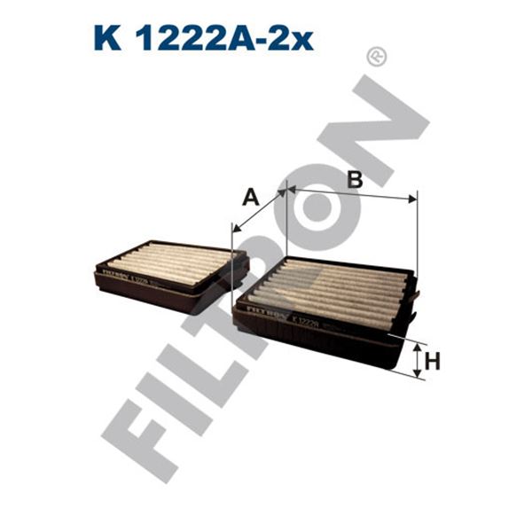Filtre d'habitacle Filtron K1222A-2X Filtre d'habitacle Filtron K1222A-2X