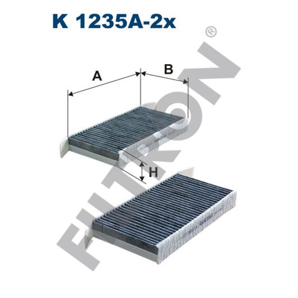 Filtre d'habitacle Filtron K1235A-2X Filtre d'habitacle Filtron K1235A-2X