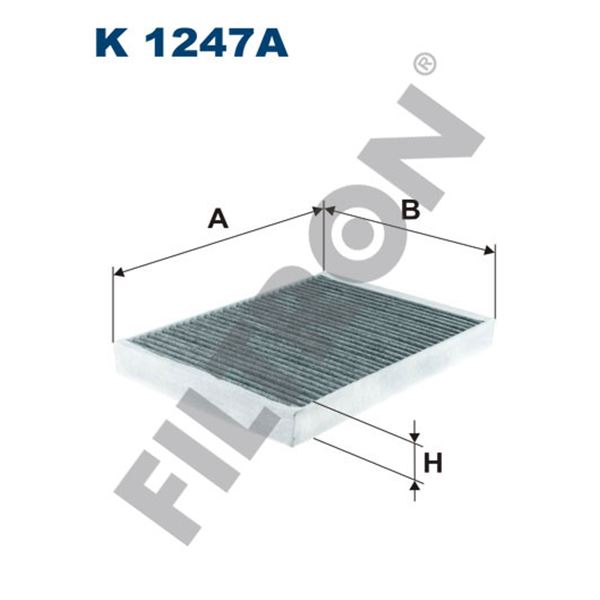 Filtre d'habitacle Filtron K1247A Filtre d'habitacle Filtron K1247A