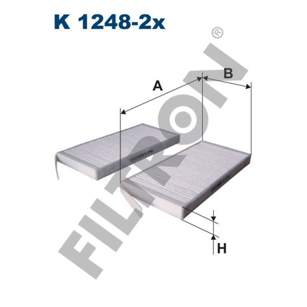 Filtre d'habitacle Filtron K1248-2X Filtre d'habitacle Filtron K1248-2X