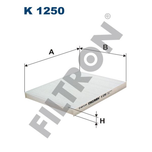 Filtre d'habitacle Filtron K1250 Filtre d'habitacle Filtron K1250