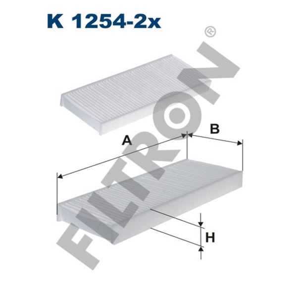 Filtre d'habitacle Filtron K1254-2X Filtre d'habitacle Filtron K1254-2X
