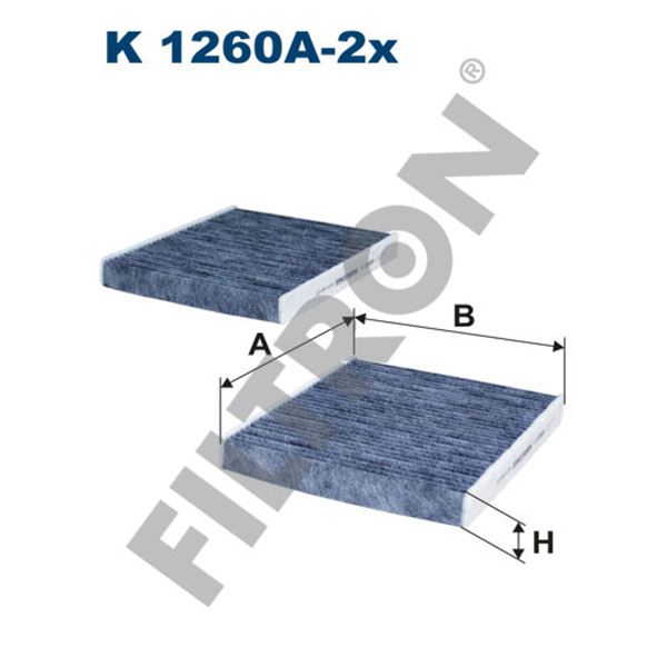 Filtre d'habitacle Filtron K1260A-2X Filtre d'habitacle Filtron K1260A-2X