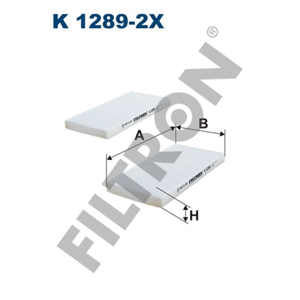 Filtre d'habitacle Filtron K1289-2X Filtre d'habitacle Filtron K1289-2X