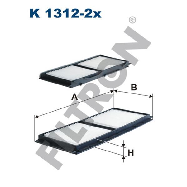 Filtre d'habitacle Filtron K1312-2X Filtre d'habitacle Filtron K1312-2X