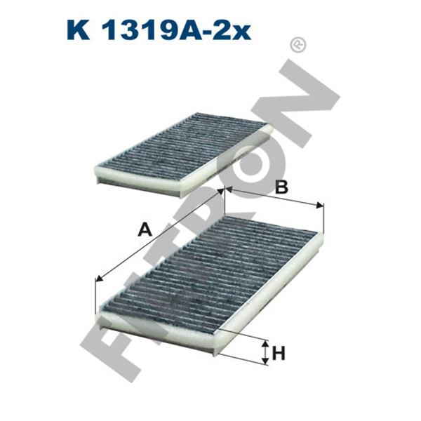 Filtre d'habitacle Filtron K1319A-2X Filtre d'habitacle Filtron K1319A-2X