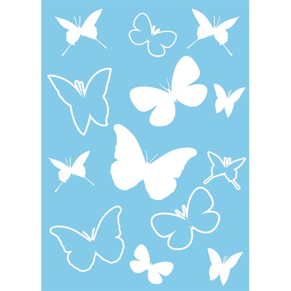 STICKER CARROSSERIE PAPILLONS BLANC CADOX STICKER CARROSSERIE PAPILLONS BLANC CADOX