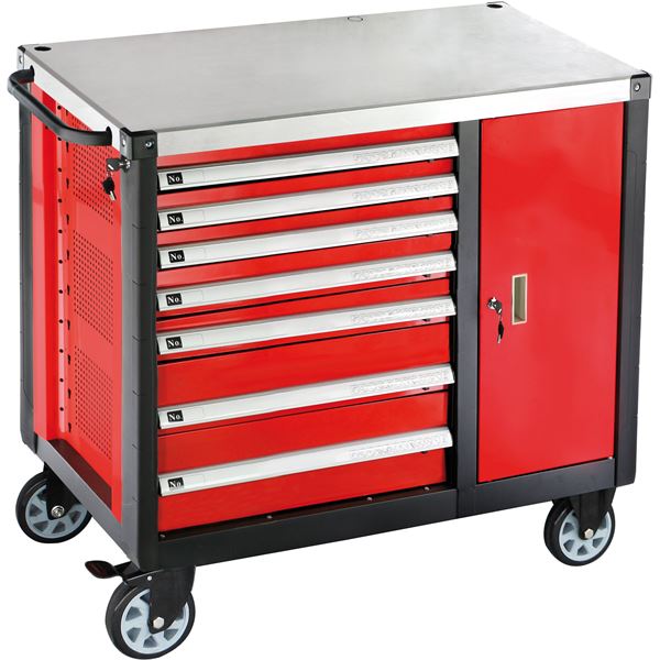 Etabli mobile 7 tiroirs et 2 soutes T47179 AmPro Etabli mobile 7 tiroirs et 2 soutes T47179 AmPro