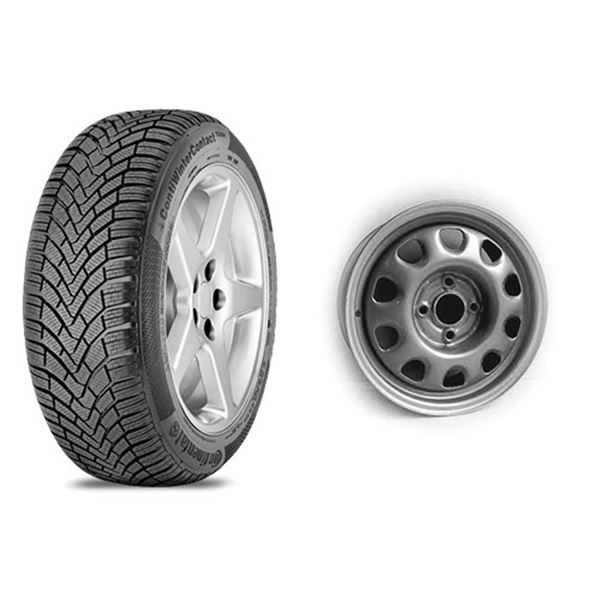 Pack Jante tôle + Pneu hiver Continental WinterContact TS850 205/55R16 91T Pack Jante tôle + Pneu hiver Continental WinterContact TS850 205/55R16 91T