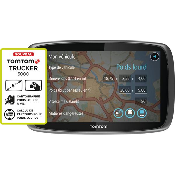 GPS Poids Lourd Tomtom Trucker 5000 GPS Poids Lourd Tomtom Trucker 5000