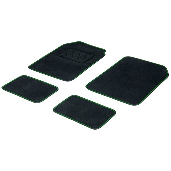 4 tapis moquette universels Fluo vert 4 tapis moquette universels Fluo vert