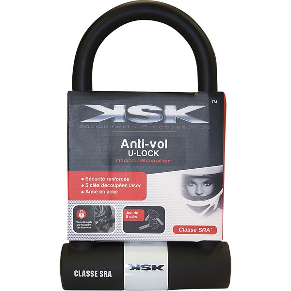 Antivol U classé SRA 110 X 230mm pour motos et scooters Antivol U classé SRA 110 X 230mm pour motos et scooters