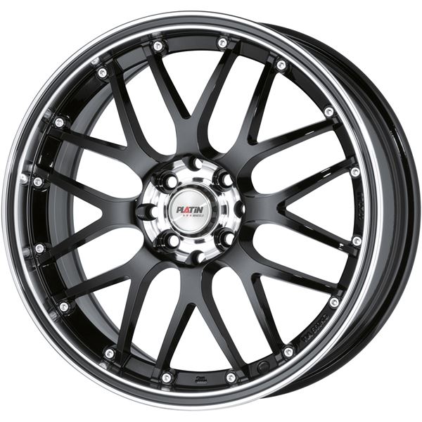 Jante PLATIN Pl61 Noir Brillant Poli, Rebord Poli, Contour Noir 7,5x18 4x108ET18 Jante PLATIN Pl61 Noir Brillant Poli, Rebord Poli, Contour Noir 7,5x18 4x108ET18