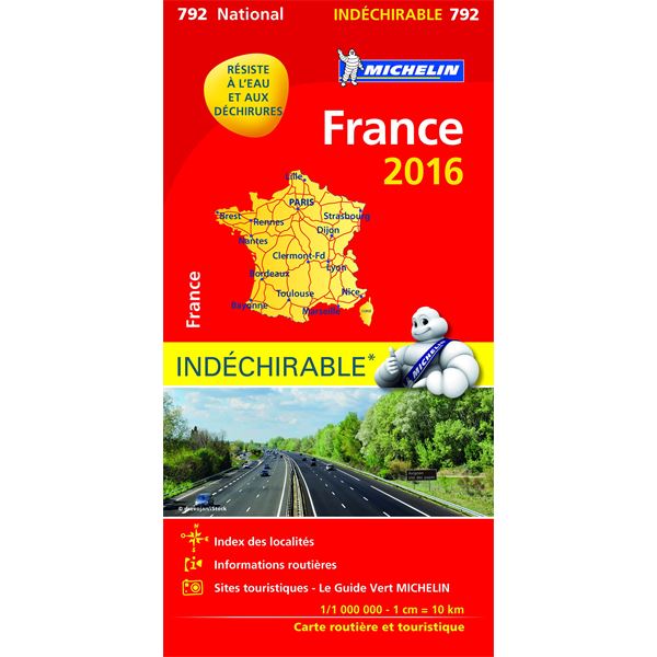 Carte de France indéchirable 2016 Michelin Carte de France indéchirable 2016 Michelin