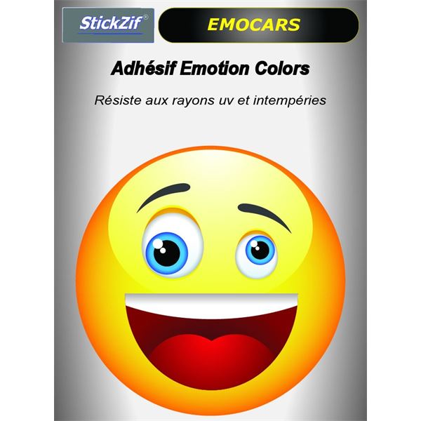 Sitcker voiture EMOCARS colors version 2 jaune Sitcker voiture EMOCARS colors version 2 jaune
