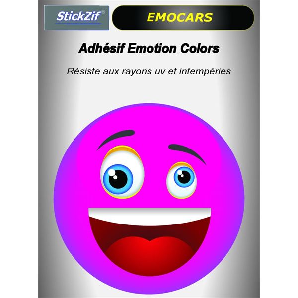 Sticker voiture EMOCARS colors version 2 magenta Sticker voiture EMOCARS colors version 2 magenta