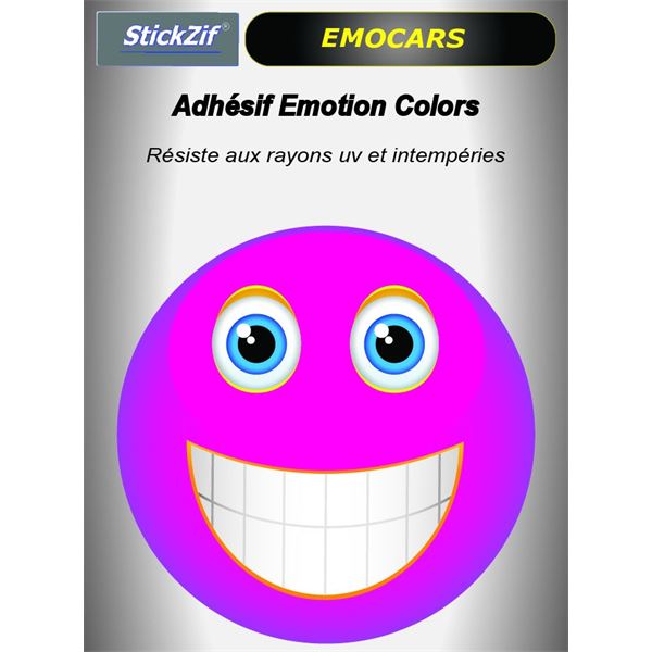 Sticker voiture EMOCARS colors version 3 magenta Sticker voiture EMOCARS colors version 3 magenta