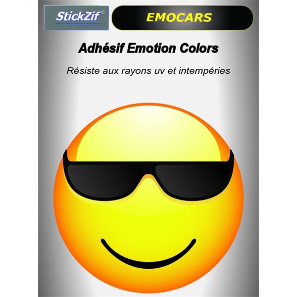 Sticker voiture EMOCARS colors version 4 jaune Sticker voiture EMOCARS colors version 4 jaune