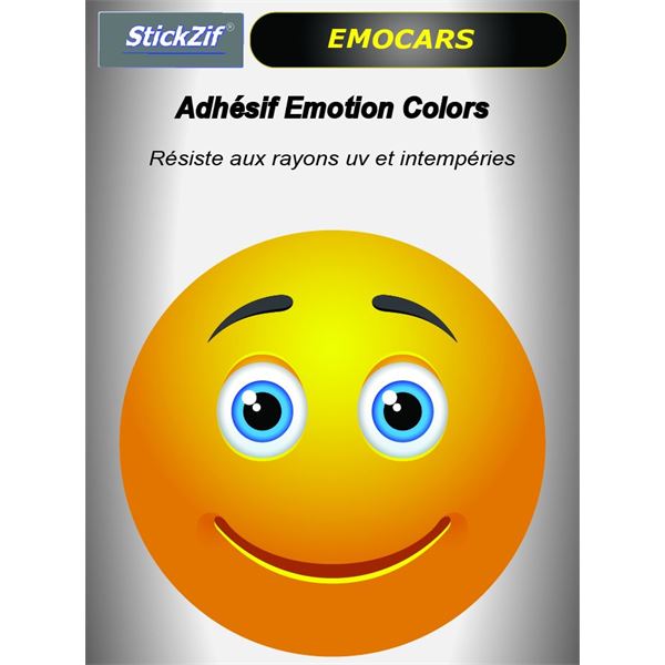 Sticker voiture EMOCARS colors version 6 jaune Sticker voiture EMOCARS colors version 6 jaune