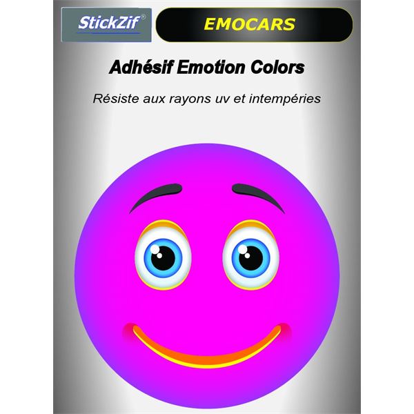 Sticker voiture EMOCARS colors version 6 magenta Sticker voiture EMOCARS colors version 6 magenta