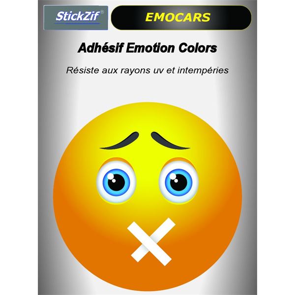 Sticker voiture EMOCARS colors version 7 jaune Sticker voiture EMOCARS colors version 7 jaune