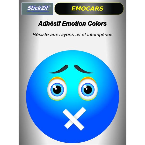 Sticker voiture EMOCARS colors version 7 bleu Sticker voiture EMOCARS colors version 7 bleu
