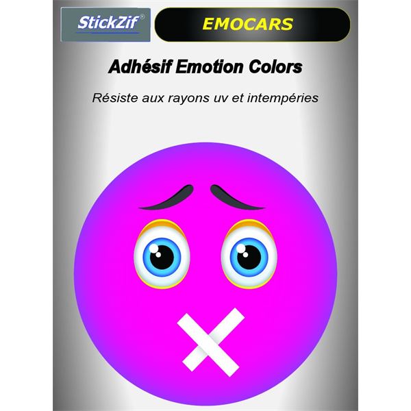Sticker voiture EMOCARS colors version 7 magenta Sticker voiture EMOCARS colors version 7 magenta