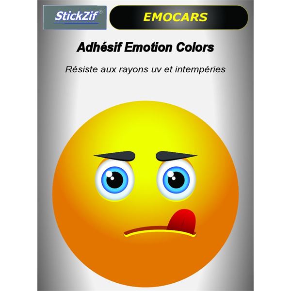 Sticker voiture EMOCARS colors version 8 jaune Sticker voiture EMOCARS colors version 8 jaune