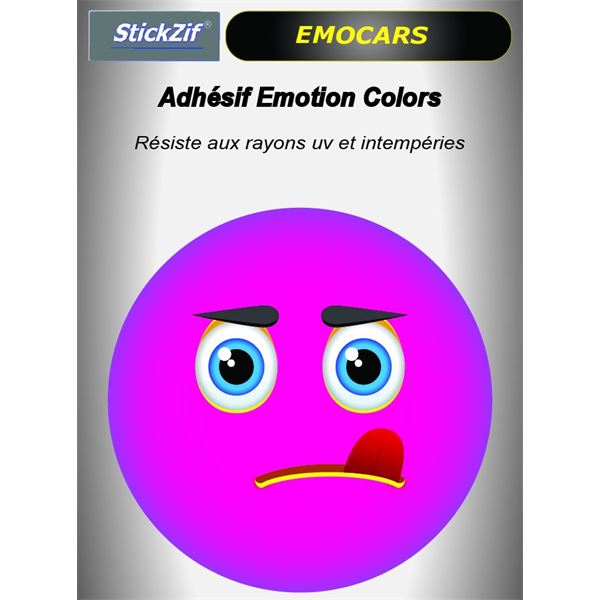 Sticker voiture EMOCARS colors version 8 magenta Sticker voiture EMOCARS colors version 8 magenta
