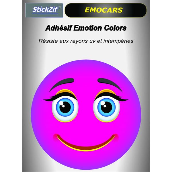 Sticker voiture EMOCARS colors version 9 Magent Sticker voiture EMOCARS colors version 9 Magent