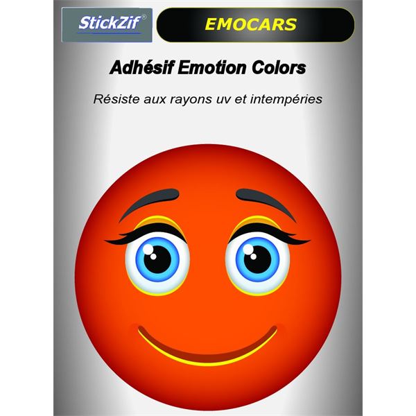 Sticker voiture EMOCARS colors version 9 orange Sticker voiture EMOCARS colors version 9 orange