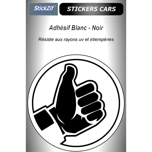 Sticker voiture Blanc – Noir Sticker voiture Blanc – Noir
