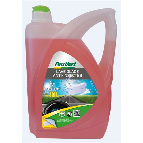 Lave-glace été démoustiquant 0°C Feu Vert 5L + Pastille 5L Lave-glace été démoustiquant 0°C Feu Vert 5L + Pastille 5L