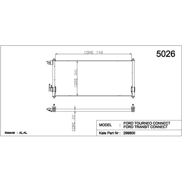Condenseur FORD TOURNEO Condenseur FORD TOURNEO