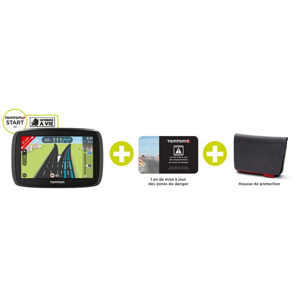 PACK GPS TOMTOM START 40 EU 45 + Housse + ZD PACK GPS TOMTOM START 40 EU 45 + Housse + ZD