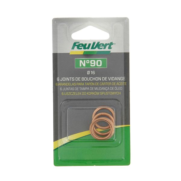 6 Joints de vidange KFC 16 mm Feu Vert N°90 6 Joints de vidange KFC 16 mm Feu Vert N°90