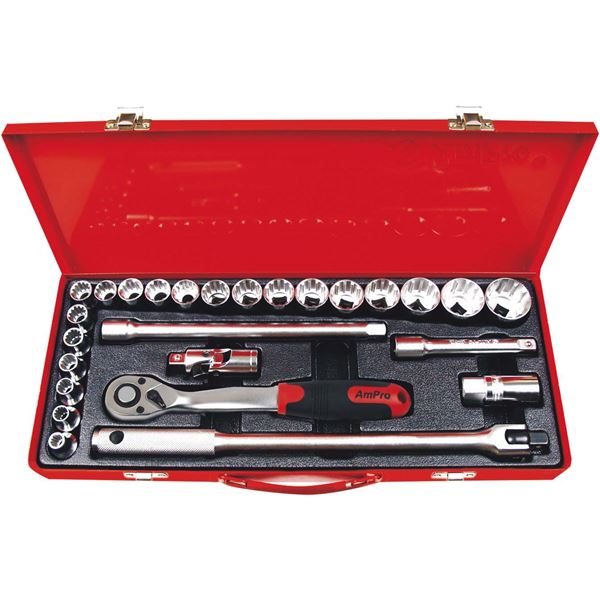 Coffret douilles universelles 1/2'' T45992 AmPro Coffret douilles universelles 1/2'' T45992 AmPro