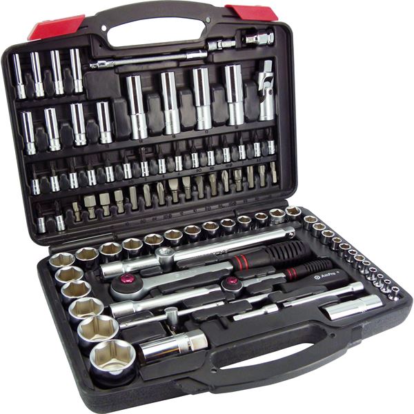 Coffret cliquet et douilles 1/2'' et 1/4'' T45486 AmPro Coffret cliquet et douilles 1/2'' et 1/4'' T45486 AmPro