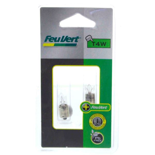 2 Ampoules Feu Vert T4W 2 Ampoules Feu Vert T4W