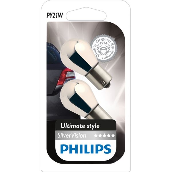 2 ampoules Philips premium argentées PY21W 2 ampoules Philips premium argentées PY21W