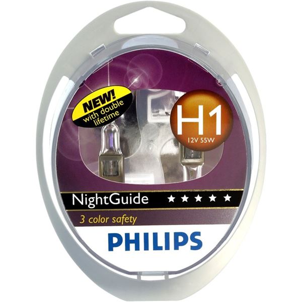 2 ampoules Philips H1 Night Guide 2 ampoules Philips H1 Night Guide