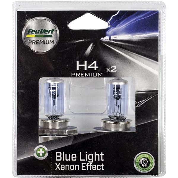 2 ampoules Feu Vert Premium effet Xenon H4 2 ampoules Feu Vert Premium effet Xenon H4