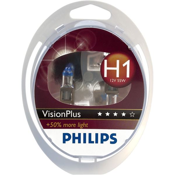 2 ampoules Philips H1 Vision Plus 2 ampoules Philips H1 Vision Plus