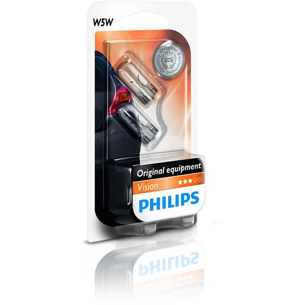 2 Ampoules Philips Vision Led 4000K W5W 2 Ampoules Philips Vision Led 4000K W5W