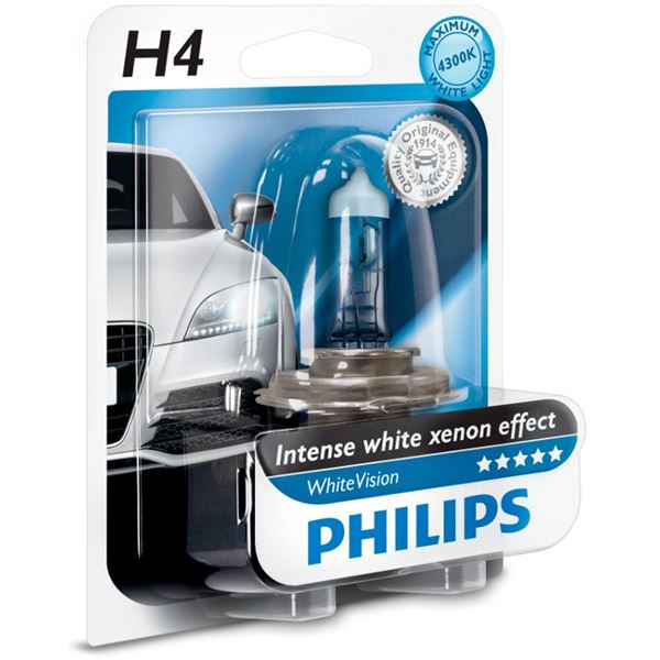 Ampoule Philips White Vision H4 Feu Vert